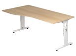 HAMMERBACHER VOS18/E/W höhenverstellbarer Schreibtisch 65 - 85 cm weiß / weiß