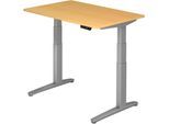 HAMMERBACHER elektrisch höhenverstellbarer Schreibtisch VXBHM12/6/SS buche
