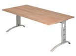 HAMMERBACHER höhenverstellbarer Schreibtisch VFS2E/N/S nussbaum