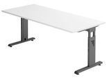 HAMMERBACHER höhenverstellbarer Schreibtisch VOS19/W/G weiß