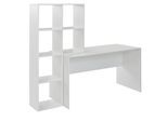 WOHNLING WL6.391 Schreibtisch mit Regal Weiß 170 cm x 59 cm x 144 cm