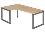 HAMMERBACHER VRS82/E/G höhenverstellbarer Schreibtisch 65 - 85 cm eiche / anthrazit