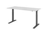 HAMMERBACHER VXMKA19/5/G elektrisch höhenverstellbarer Schreibtisch 70,0 - 120,0 cm - elektrisch lichtgrau / grafit