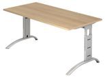 HAMMERBACHER höhenverstellbarer Schreibtisch VFS16/E/S eiche