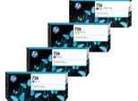 HP Original 728 Druckerpatronen - 4er Multipack (F9K17A, F9K16A, F9K15A, F9J68A)