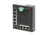 Digitus 8 Port Gigabit Ethernet Netzwerk Switch, Flat, Industrial, Unmanaged