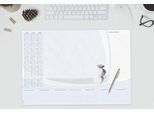 Sigel Papier-Schreibunterlage, Steine, grau/beige, ca. A2, Kalender 2026/2027/2028, DE/EN/FR, 30 Blatt