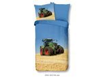 Kinderbettwäsche, Blau, Textil, Objekte, 135x200 cm, Oeko-Tex® Standard 100, pflegeleicht, atmungsaktiv, weiche und anschmiegsame Oberfläche, Schlaftextilien, Bettwäsche, Kinderbettwäsche