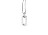 Kette mit Anhänger OROLINO "Gold 585 mit 7 natürlichen Brillanten zus. 0,035ct.", weiß, Halsketten, Damen, 45cm, 0,04, Gold, L: 45 B: 6mm, glänzend, B:6mm