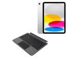 Apple iPad (11") 128GB silber + 4smarts Tastatur Case 2in1 graphit