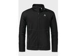 Fleecejacke SCHÖFFEL "Fleece Jk Style Cascata MNS", Herren, Gr. 52, schwarz (9990, schwarz), Oberstoff: 94% Polyester, 6% Elasthan, regular fit, hoch geschlossener Ausschnitt, Jacken Fleecejacke