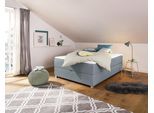 Boxbett HOME AFFAIRE "Alexis", blau (petrol), B:140cm L:220cm, Struktur fein (100% Polyester), Komplettbetten, ohne Kopfteil - ideal für Räume mit Dachschrägen; in 4 Breiten