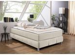 Boxspringbett HOME AFFAIRE "Salo", beige, B:126cm L:206cm, Komplettbetten, Boxspringbett, Ohne Kopfteil, inkl. Topper, auch in Überlänge 220 cm