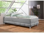 Boxspringbett HOME AFFAIRE "Vaasa", grau, B:96cm L:206cm, Komplettbetten, Boxspringbett, für Dachschrägen geeignet, inkl. Bettkasten und Topper