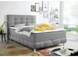 Boxbett HOME AFFAIRE "Vaasa", grau, B:154cm L:210cm, Komplettbetten, inkl. Bettkasten & Topper, XXL-Ausführung, Überlänge 220 cm