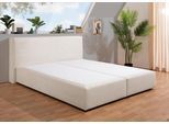 Boxspringbett HOME AFFAIRE "Åby", beige (creme, beige), B:187cm L:225cm, Komplettbetten, Boxspringbett, In Cord Bezug, wahlweise mit und ohne Matrazte erhältlich