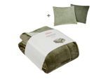 Wohndecke S.OLIVER "Doublesoft, Kuscheldecke, Deal, Kissen geschenkt", grün, B:150cm L:200cm, Polyester, Wohndecken, Wohndecke, Kuscheldecke 150x200 cm, GRATIS-Zugabe:2x Kissenhülle (Reißverschluss)