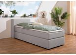Boxspringbett HOME AFFAIRE "Åby", grau, B:107cm L:225cm, Komplettbetten, Boxspringbett, In Cord Bezug, wahlweise mit und ohne Matrazte erhältlich