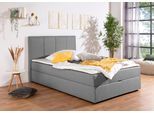 Boxbett HOME AFFAIRE "Fidan", grau, B:154cm L:210cm, Komplettbetten, Boxspringbett, wahlweise mit Bettkasten, in H2, H3 & H4 erhältilich