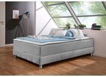 Boxspringbett HOME AFFAIRE "Vaasa", silber, B:146cm L:226cm, Komplettbetten, Boxspringbett, für Dachschrägen geeignet, inkl. Bettkasten und Topper