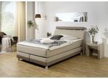 Boxspringbett HOME AFFAIRE "Rocklin", beige (beige, taupe), B:152cm L:217cm, Komplettbetten, Boxspringbett, in H2, H3 oder H4 erhältlich