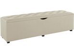Hockerbank HOME AFFAIRE "Knobbed", beige, B:160cm H:42cm T:40cm, Struktur fein (100% Polyester) für Bett Classico, Piazza, Premium und Vega;Struktur (100% Polyester) für Bett Crato und Lucina;Struktur (60% Baumwolle, 40% Leinen) für Bett Kiss;Kunstleder für Bett Natura;Struktur (100% Polyester) für Bett Nordica, Hocker, Hockerbank mit Stauraum, Breite 120 cm und 160 cm