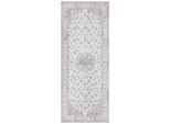 Teppich ELLE DECORATION "Nain" Gr. 12, grau, B:80cm H:7mm L:200cm, Polyester, Teppiche, Teppich, Orientalisch, Läufer, Kurzflor, Wohnzimmer, Schlafzimmer, Vintage-Look
