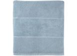 Saunatuch SCHIESSER "Turin in angesagter Reiskornoptik", blau (hellblau), B:75cm L:200cm, Frottier, Frottier, Handtücher, Made in Green