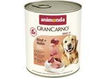 animonda GranCarno Original Nassfutter Hund Adult, Rind und Huhn 12x800 g