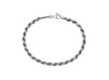 Armband "Kordelkette massiv, Silber 925" Gr. 21, silber, GIORGIO MARTELLO MILANO, Armbänder, Herren, 21cm, Silber 925 (Sterlingsilber), Armband