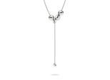 Y-Kette LIEBESKIND BERLIN "Schmuck Geschenk Edelstahl Halskette Steel Ball", silberfarben, Halsketten, Damen, Edelstahl, L: 42 B: 7,5mm, B:7,5mm