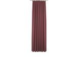 Vorhang ADAM "Uni Collection", rot, B:142cm H:365cm, Jacquard, Baumwolle (Bio-Baumwolle), Gardinen, Vorhang, aus 100% Bio-Baumwolle, Massanfertigung