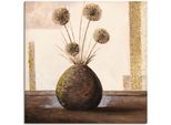Leinwandbild ARTLAND "Goldene Vasen II", beige (farbe bild(er): naturfarben), B:70cm H:70cm T:1,8cm, Bilder, Leinwandbild, auf Holzrahmen gespannt