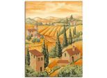 Leinwandbild ARTLAND "Italien Toscana", braun (farbe bild(er): braun), B:45cm H:60cm, Bilder, Leinwandbild, auf Holzrahmen gespannt