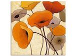 Wandbild ARTLAND "Kürbismohn III", orange (farbe bild(er): orange), B:50cm H:50cm T:1,8cm, Bilder, Wandbild, auf Holzrahmen gespannt