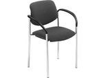 Besucherstuhl Styl, anthrazit, verchromt, stapelbar bis zu 6 Stück