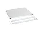 Zusätzliche Schreibtischböden für Tisch-Grund-/und Anbauelement ORDO Professional, mit Wandschienen, Stahl, für Tischgrösse B 760 x T 635 x H 825, verkehrsweiss RAL 9016