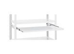 Auszugboden ORDO Professional, Teleskopschienen-Vollauszug, höhenverstellbar, Tragkraft 60 kg, B 1000 mm x T 500 mm, verkehrsweiss RAL 9016