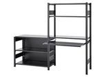ORDO Home Regalkombination, Grund- und Anbauregal, 6 Fachböden, multifunktional, mobil, B 2070 x T 435 x H 1750 mm, tiefschwarz matt RAL 9005
