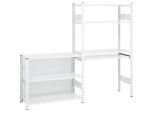 ORDO Home Regalkombination, Grund- und Anbauregal, 6 Fachböden, multifunktional, mobil, B 2070 x T 435 x H 1750 mm, verkehrsweiss RAL 9016