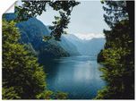 Wandbild ARTLAND "Malerwinkel Königssee- Alpen", blau (farbe bild(er): blau), B:40cm H:30cm, Papier, Bilder, Wandbild, als Leinwandbild, Poster in verschied. Grössen