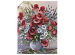 Wandbild ARTLAND "Rote Mohnblumen", rot (farbe bild(er): rot), B:30cm H:40cm, Papier, Bilder, Wandbild, als Leinwandbild, Poster in verschied. Grössen