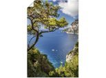 Wandbild ARTLAND "Punta de Masullo, Insel Capri, Italien", blau (farbe bild(er): blau), B:60cm H:90cm, Bilder, Wandbild, als Alubild, Poster in verschied. Grössen