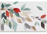 Leinwandbild ARTLAND "Herbstfarbene Blätter III", bunt (farbe bild(er): bunt), B:60cm H:40cm T:1,8cm, Bilder, Leinwandbild, auf Holzrahmen gespannt