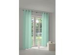 Vorhang WIRTH "Sunday" Gr. 1, grün (mint), B:141cm H:145cm, Jacquard, Baumwolle, Polyester, Gardinen, Vorhang, nach Mass