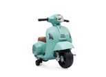 Moni Kinder Elektromotorrad Vespa GTS Super Sport, Roller, Frontleuchten, Hupe grün