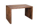KADIMA DESIGN Schreibtisch TEKO: Massivholz Sheesham, 120x60 cm, Stauraum, abgerundete Ecken, stabil.