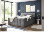 Boxspringbett ED EXCITING DESIGN "Tolfa mit Komforteinstiegshöhe von 73cm", grau, B:190cm L:223cm, 100% Polyester, Komplettbetten, Boxspringbett, erhältlich in 180x200cm, inkl. Bettkasten und 7cm Visco-Topper, Topseller
