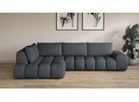 Ecksofa OTTO HOME "AZITA L-Form, XL 296 cm - Designsofa in Bubble-Optik", grau (anthrazit), B:296cm H:89cm T:176,5cm, 100% Polyester, Sofas, Ecksofa, lose Rückenkissen, traumhafte Steppung