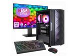 GAMEMAX Gaming-PC-Komplettsystem "MegaDeal Diamond BK 2695 AMD Ryzen 5 5500 RTX 5050 16 GB 1TB SSD", Energieeffizienz: E (A-G), schwarz, Microsoft Windows 11 Home (64 Bit), 16 GB RAM 1.000 GB SSD, Computer_Komplettsysteme, Windows 11 + MSI PRO MP2412DE Monitor 60cm (24")